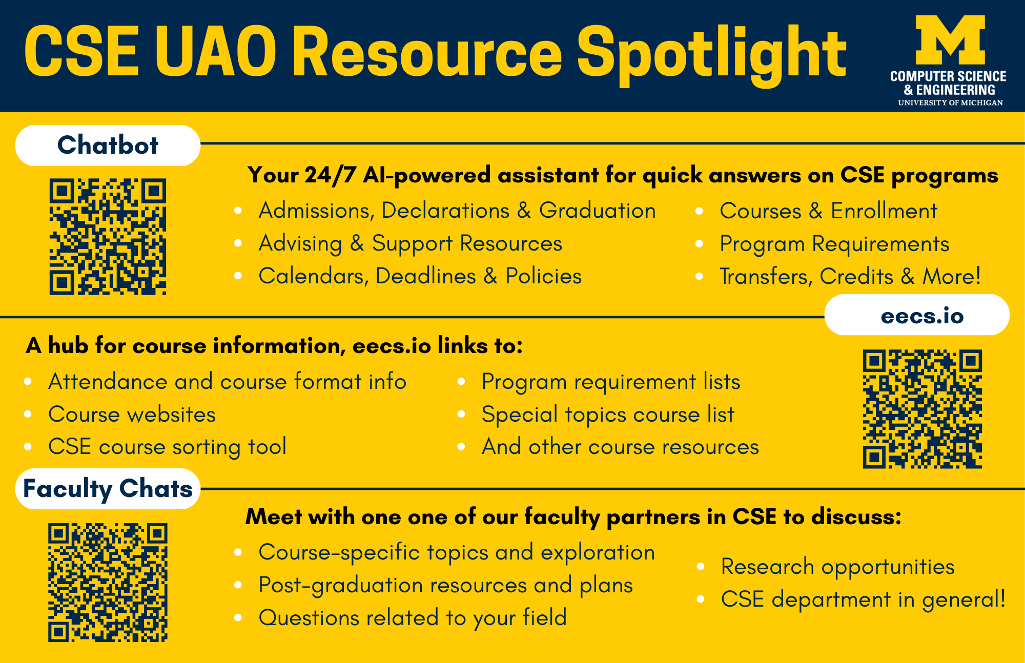 CSE UAO student support resources graphic